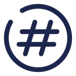 Hashtag Circle SVG Icon